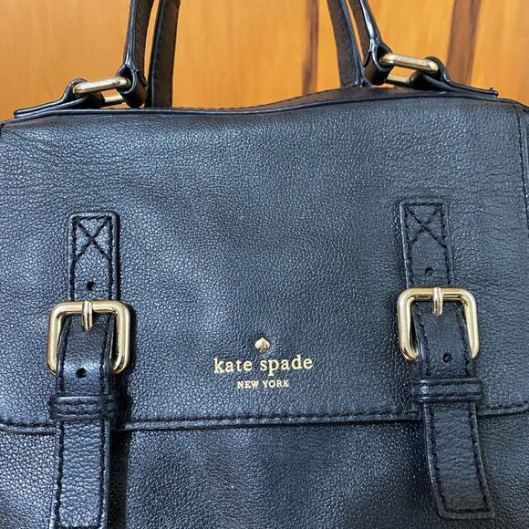 Kate Spade | Black Leather Doctors Bag Satchel - Excellent condition! - Picture 2 of 16